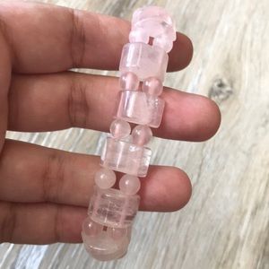 Light Rose Stone Stretch Bracelet